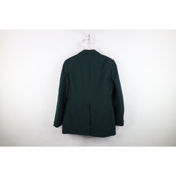 Vintage 50s Rockabilly Mens 39R Satin Trim Smoking Prom Tuxedo Jacket Green USA - Picture 16 of 16